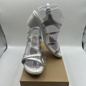 NEW NAOT Women's Limit Silver Sandals,Leather Upper, Comfort Sole, SZ:EU 38,DEF.
